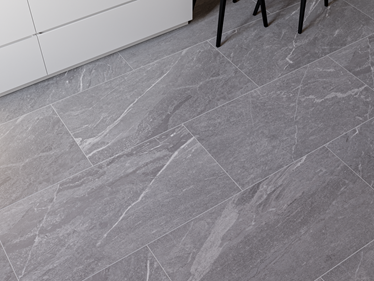 Le carrelage effet ardoise Montana Grey vu de près
