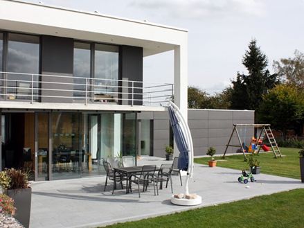Kundenfoto: Granit-Platten Mundo Grau, verlegt auf Terrasse