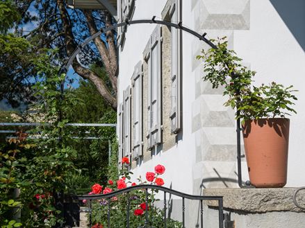 Garten eines Schweizer Bauernhauses